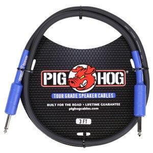 Pig Hog Tour Grade Speaker Cable 14 AWG 1/4" to 1/4" 3 ft.